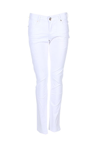 edefa jeans pantalons fille de couleur blanc