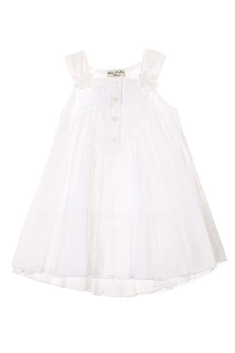eliane et lena robes fille de couleur blanc