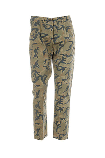 aeronautica pantalons femme de couleur vert