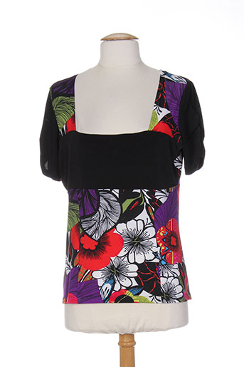 bleu d'azur chemises femme de couleur noir