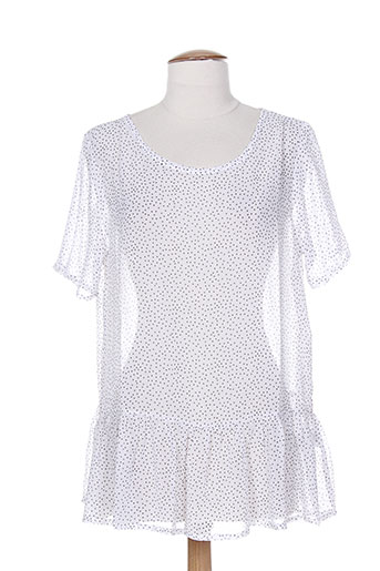 ichi t-shirts femme de couleur blanc