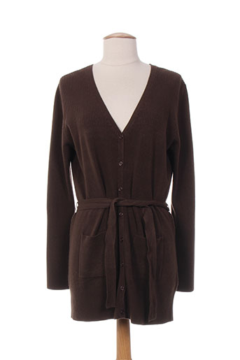 felino gilets femme de couleur marron