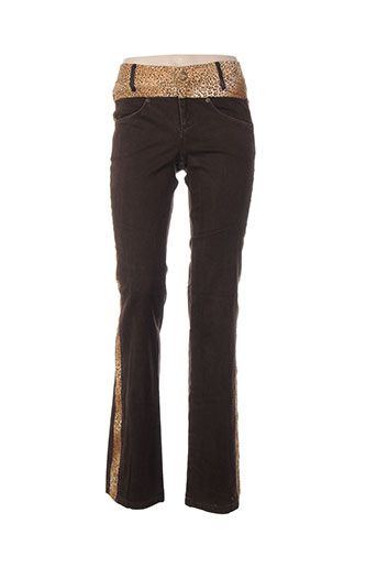 dp jeans pantalons femme de couleur marron