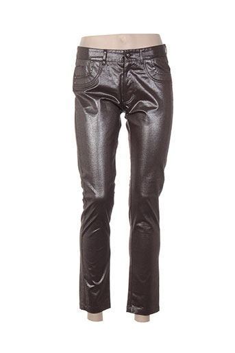 rivieres de lune pantalons femme de couleur marron