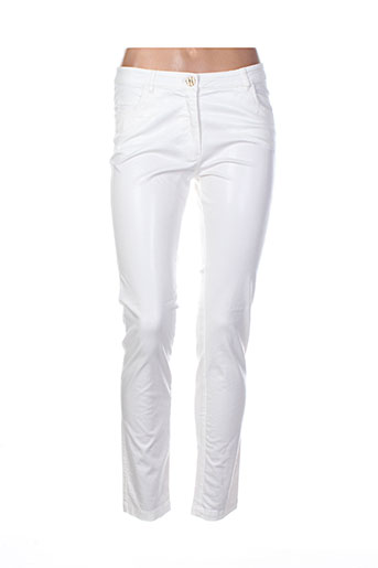 rivieres de lune pantalons femme de couleur blanc