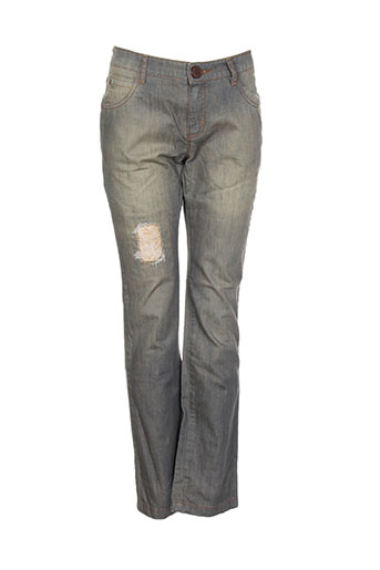 ikks jeans fille de couleur bleu