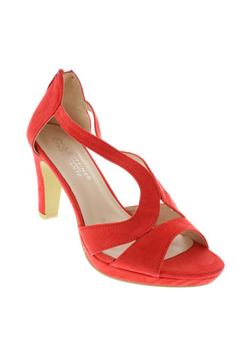 la bottine souriante chaussures femme de couleur rouge
