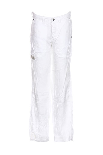 deeluxe pantalons garçon de couleur blanc