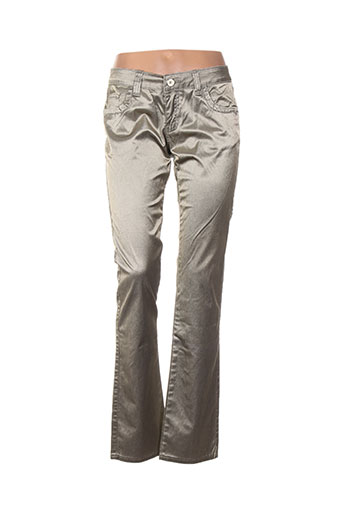 gold sk pantalons femme de couleur gris