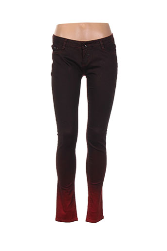 goldenim jeans femme de couleur rouge
