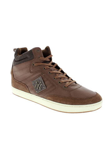 new york yankees chaussures homme de couleur marron
