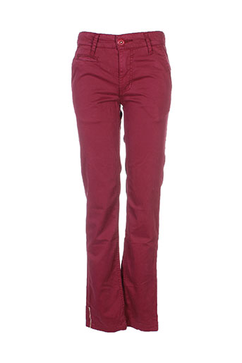kaporal pantalons garçon de couleur rouge