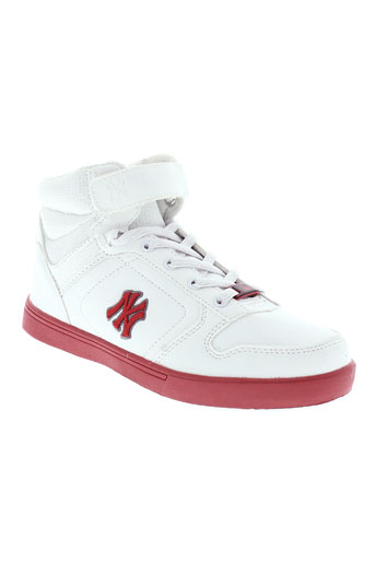 new york yankees chaussures garçon de couleur blanc