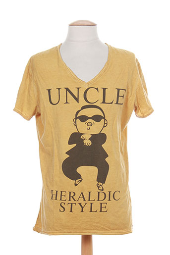 stegol t-shirts homme de couleur jaune