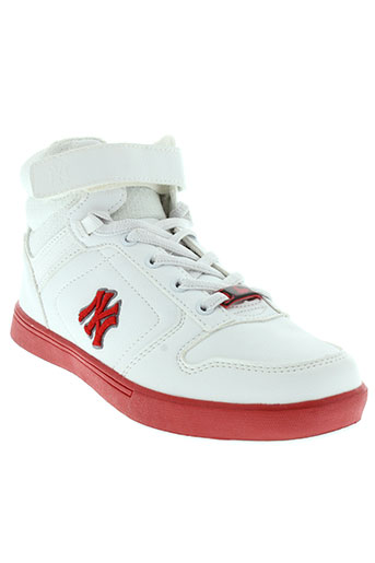 new york yankees chaussures garçon de couleur blanc