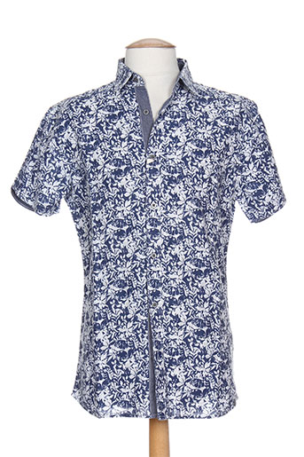 no excess chemises homme de couleur bleu
