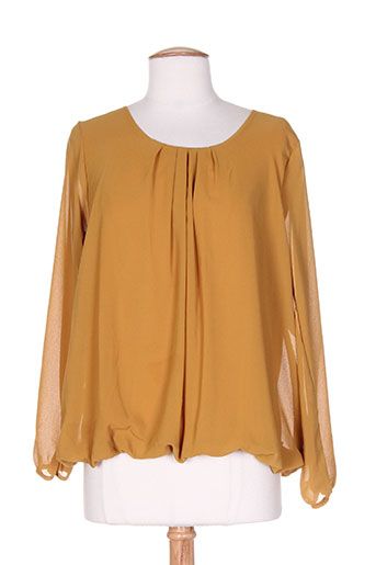 k.f fashion t-shirts femme de couleur jaune