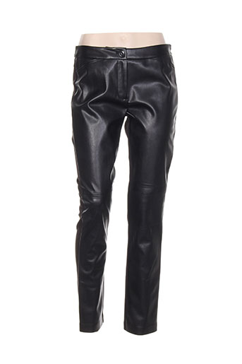 lebek pantalons femme de couleur noir