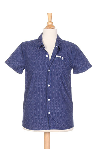 pepe jeans chemises garçon de couleur bleu