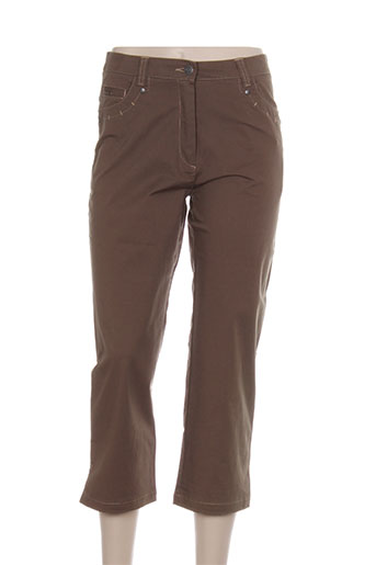 lucchini pantacourts femme de couleur marron