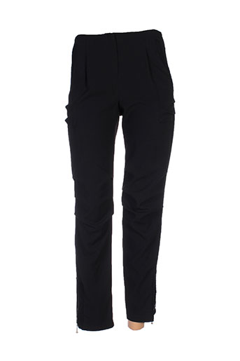 double jeu pantalons femme de couleur noir