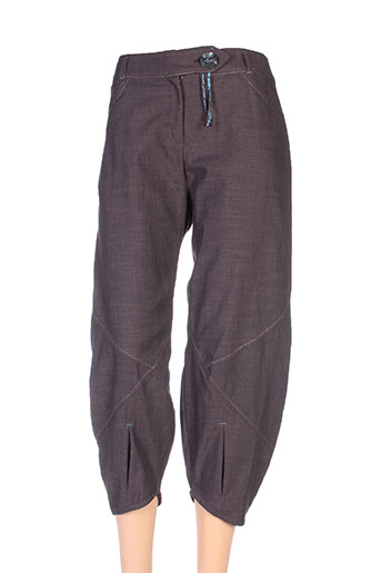double jeu pantacourts femme de couleur gris