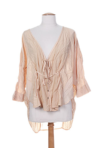 high chemises femme de couleur beige