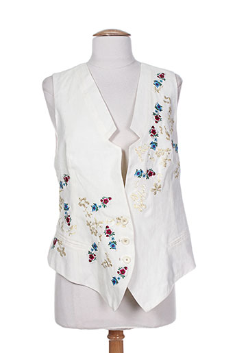high gilets femme de couleur beige