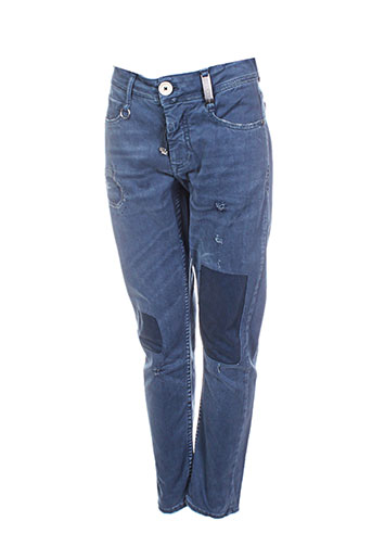 high jeans femme de couleur bleu