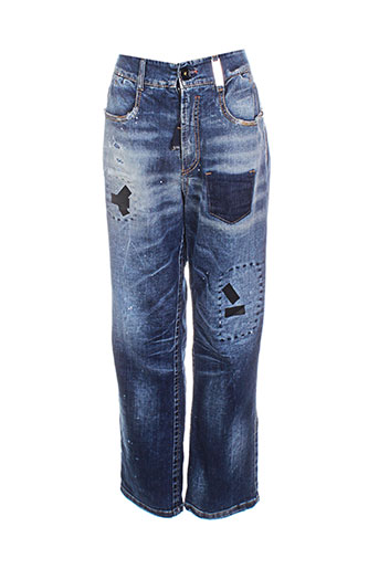 high jeans femme de couleur bleu