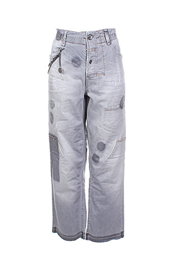 high jeans femme de couleur gris