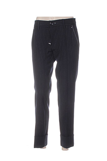 high pantalons femme de couleur bleu