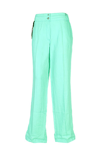 olsen pantalons femme de couleur vert
