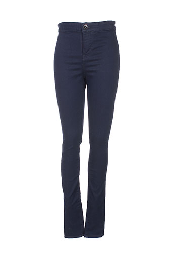 guess pantalons femme de couleur bleu