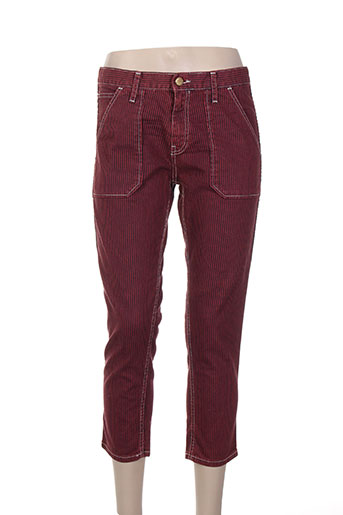 acquaverde pantacourts femme de couleur rouge