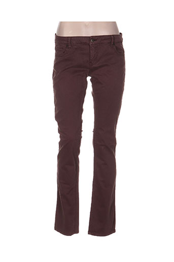 bel air pantalons femme de couleur marron