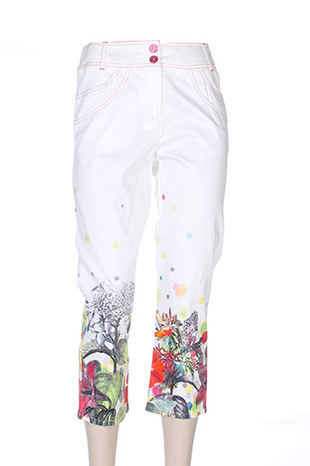pause cafe pantacourts femme de couleur blanc
