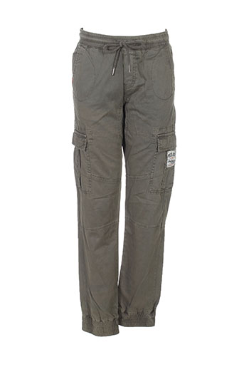 deeluxe pantalons garçon de couleur vert