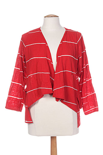 poissons blancs gilets femme de couleur rouge