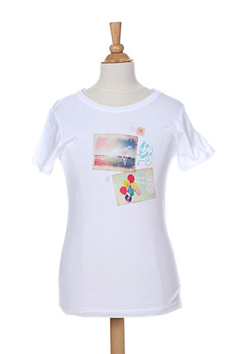 3 pommes t-shirts fille de couleur blanc