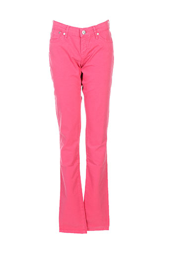 pepe jeans pantalons fille de couleur rouge