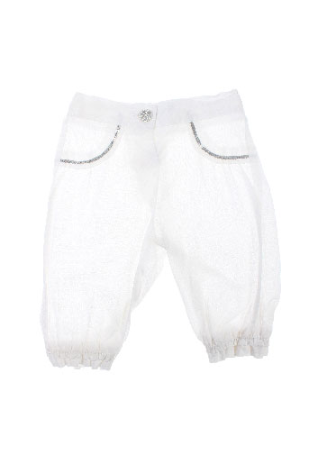 3 pommes pantalons fille de couleur blanc