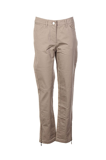 cyrillus pantalons femme de couleur beige