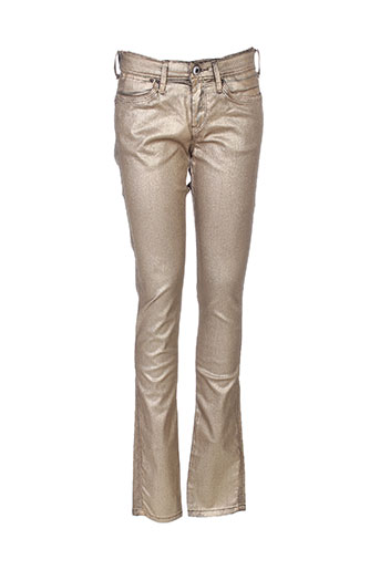 pepe jeans jeans fille de couleur beige