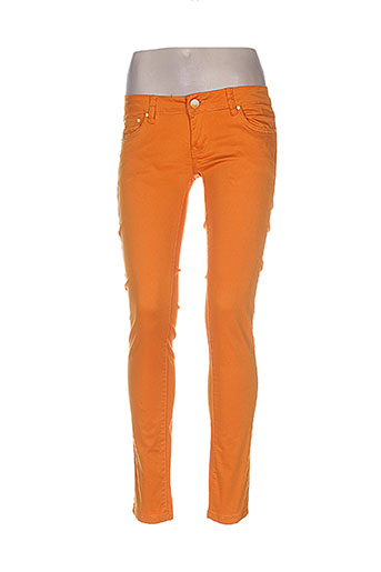 evador's pantalons femme de couleur orange