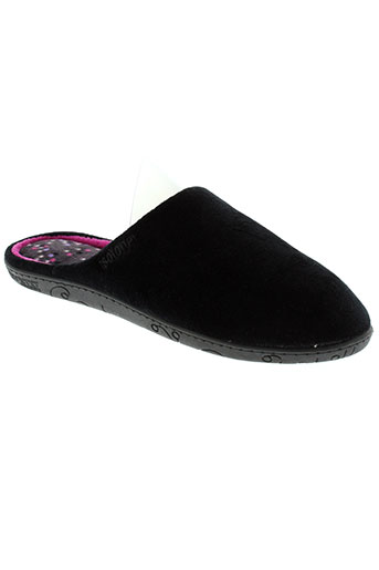 isotoner pantoufle femme de couleur noir