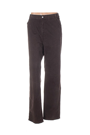 jean gabriel pantalons femme de couleur marron