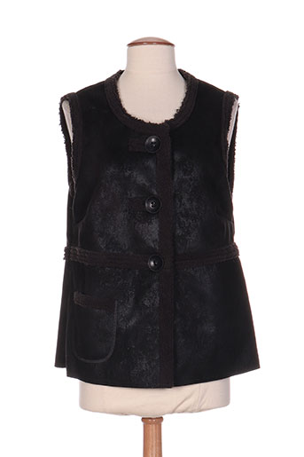 telmail gilets femme de couleur noir