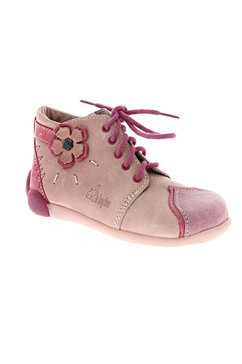 le loup blanc chaussures fille de couleur rose