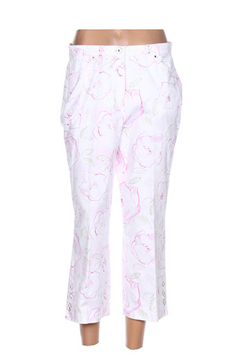 frank eden pantacourts femme de couleur blanc